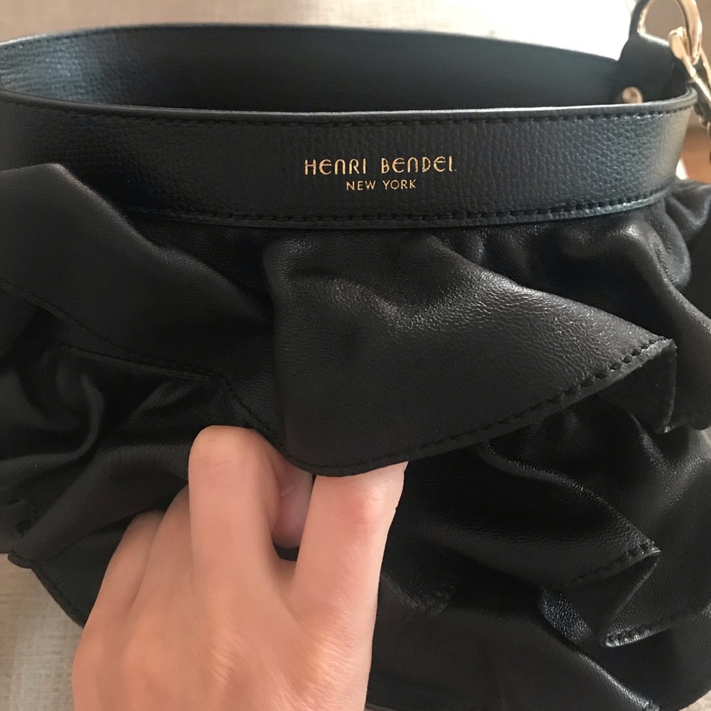 Henri Bendel Ruffle Straw Bag